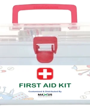 First Aid Kit Box - 150+ items with Digital Thermometer, Basic Medicines etc. for home, office, school or industry supply