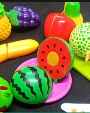 Play Food Toy cutting Fruit & Food cutter Set play Kitchen Kits early Education Toys for Girls AND BOYS 10 Pcs