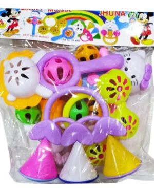Micky Mouse Jhunjhuni Toy Set- Jhunjhuni Set for New Born Baby Sound Toy Set