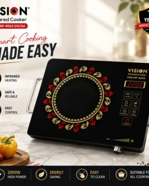 VISION Infrared Cooker 40A3 (HiLife) (873170) | 2200W Electric Cooktop | Touch & Knob Control | Free Delivery