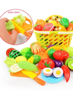 Children Toys Cutting Fruits and Vegetables Set for Kids Pretend Play Simulation Kitchen Toy Montessori Baby Toys for Girls Boys