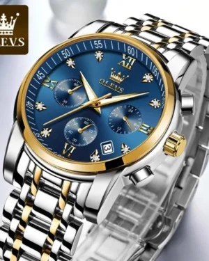 Ole_vs Top Luxury Stainless Steel Analog quartz fashionable watch for men