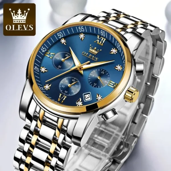 Ole_vs Top Luxury Stainless Steel Analog quartz fashionable watch for men