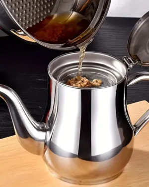 Stainless Steel Oil Bottle with Large Capacity – Oil Pot, Soy Sauce, Vinegar, and Coffee Container